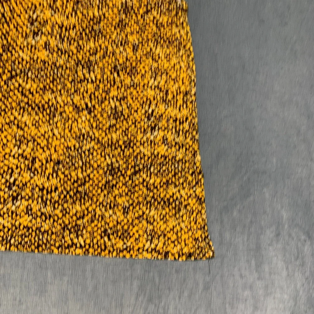 Michael Kors Blouse Top Women Small Yellow Black Snake Print Gold Chain Neckline